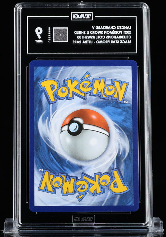 TAG 9 : LANCE'S CHARIZARD V : 2021 POKÉMON SWORD & SHIELD BLACK STAR PROMOS : #SWSH133 : CELEBRATIONS COLLECTION : HOLO
