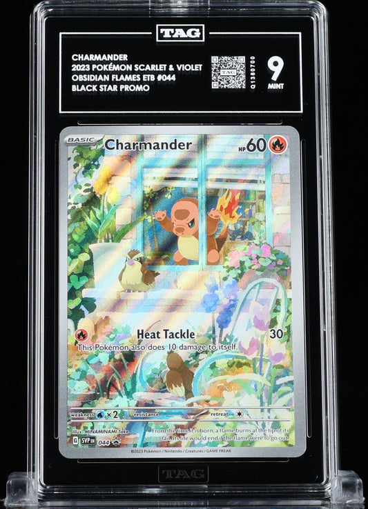 TAG 9 : CHARMANDER : 2023 POKÉMON SCARLET & VIOLET BLACK STAR PROMOS : #044 : OBSIDIAN FLAMES : ELITE TRAINER BOX