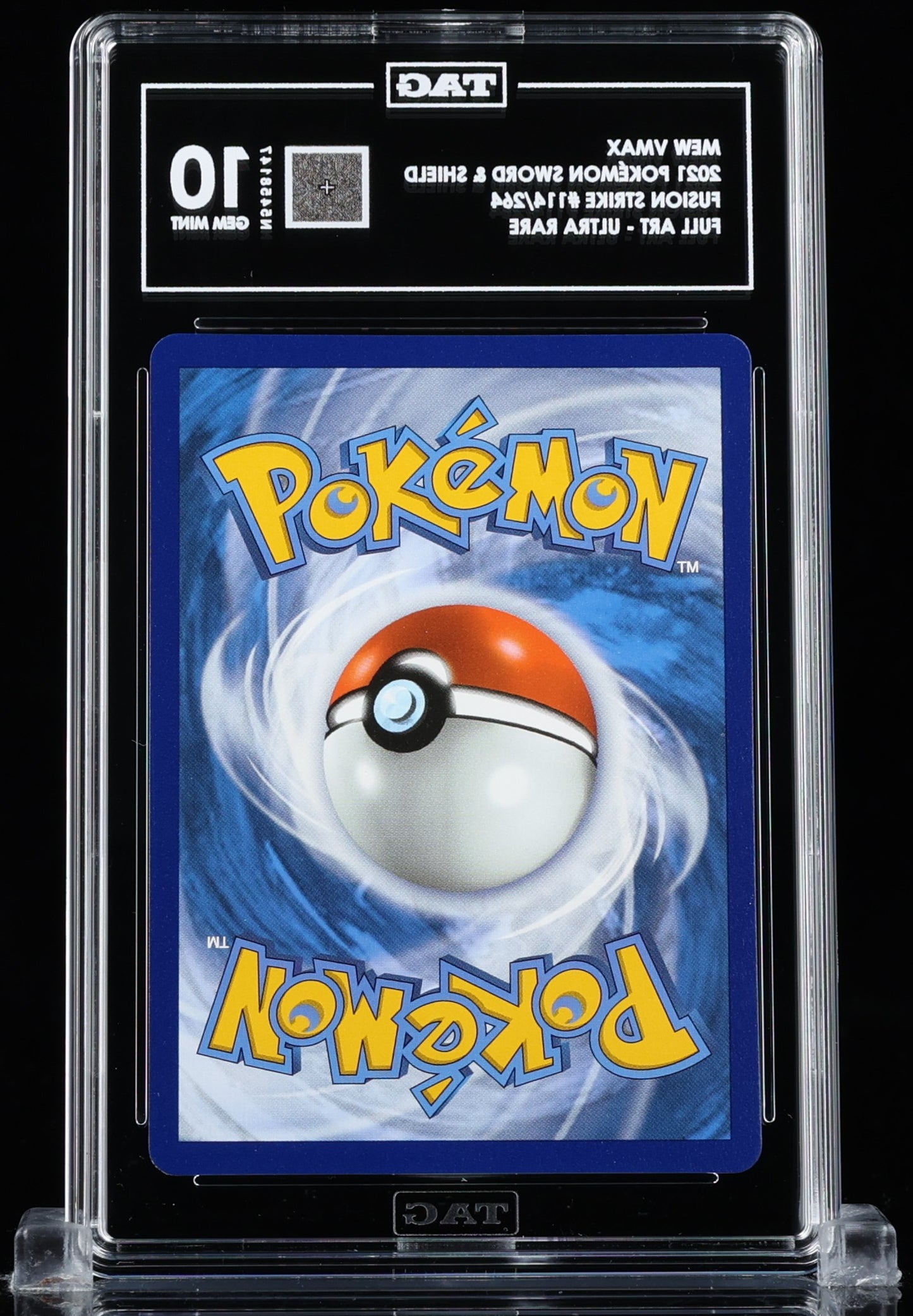 TAG 10 : MEW VMAX : 2021 POKÉMON SWORD & SHIELD : #114/264 : FUSION STRIKE : FULL ART - ULTRA RARE