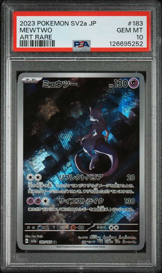 PSA 10 : 2023 POKEMON JAPANESE SV2a-POKEMON 151 #183 MEWTWO ART RARE
