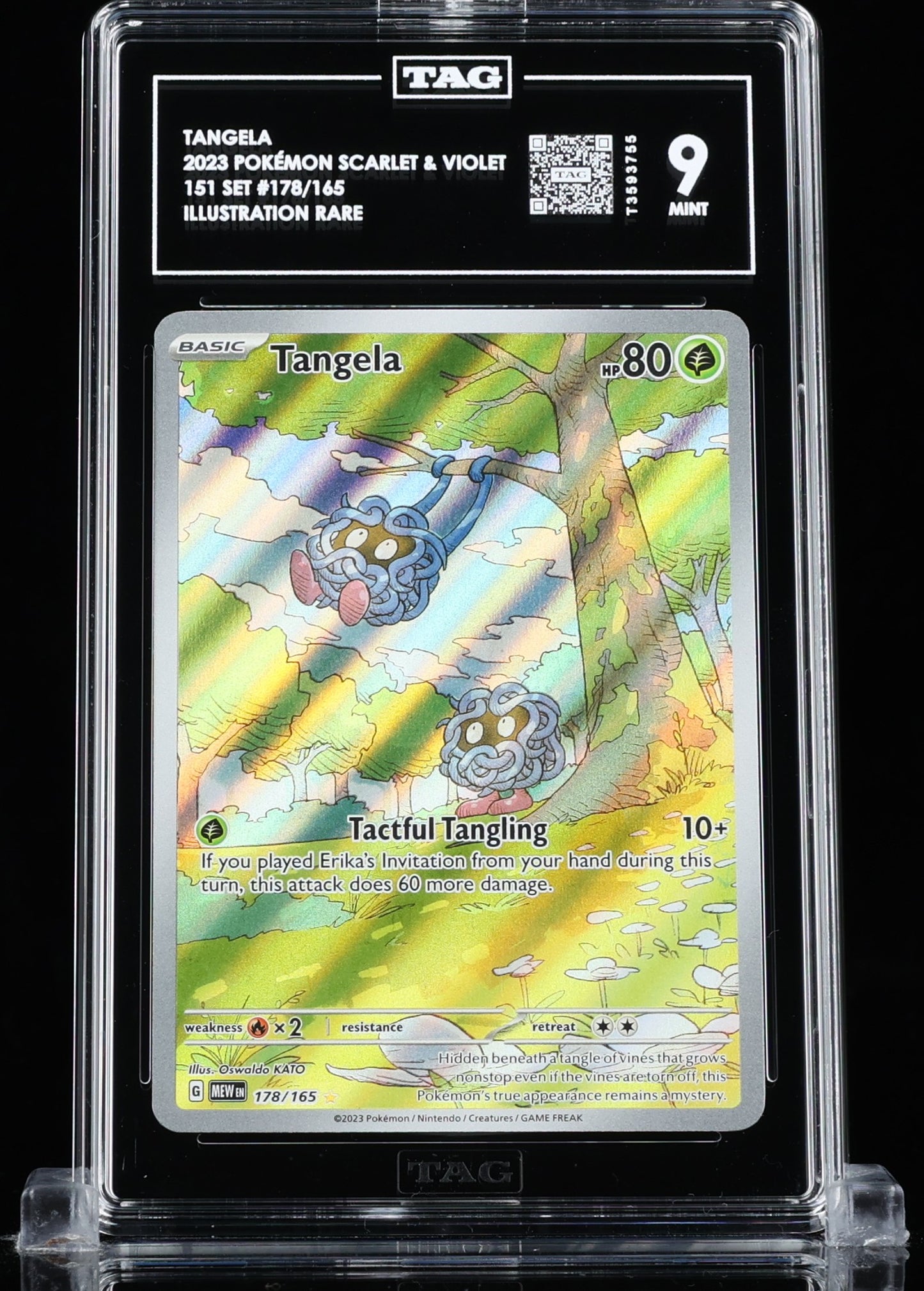 TAG 9 : TANGELA : 2023 POKÉMON SCARLET & VIOLET : #178/165 : 151 : ILLUSTRATION RARE