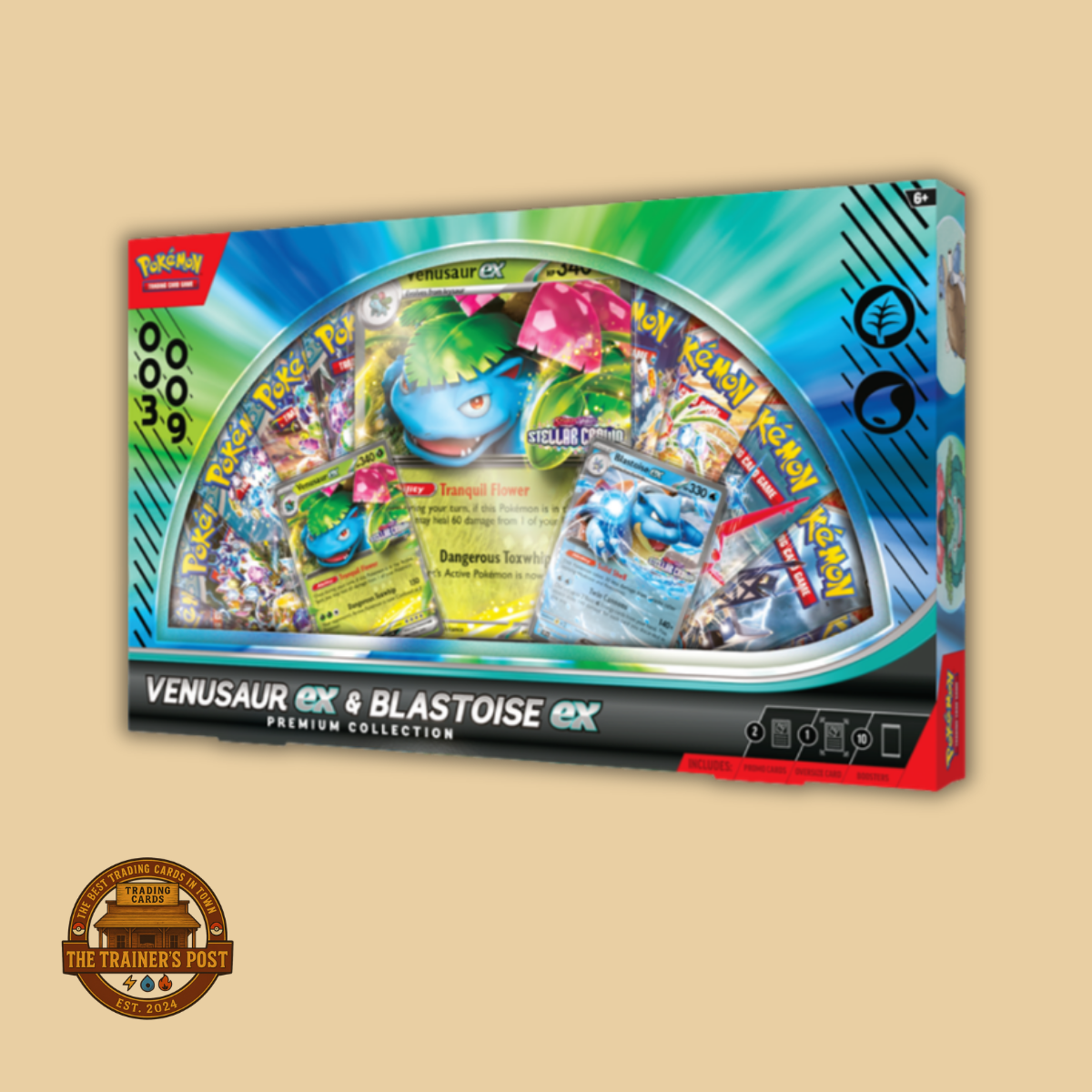 Venusaur ex & Blastoise ex Premium Collection Box